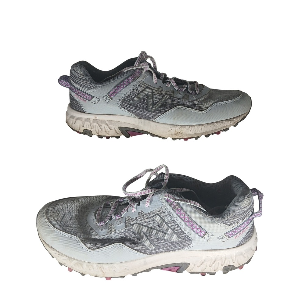 New Balance 410v6 Trail‎ Running Shoes Womens 10 D Wide Blue Grey Pink WT410LL6
